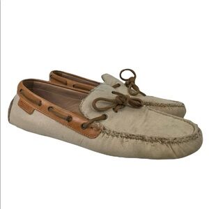 Cole Haan Nike Air Limited Edition Canvas Leather Driving Loafer Shoes